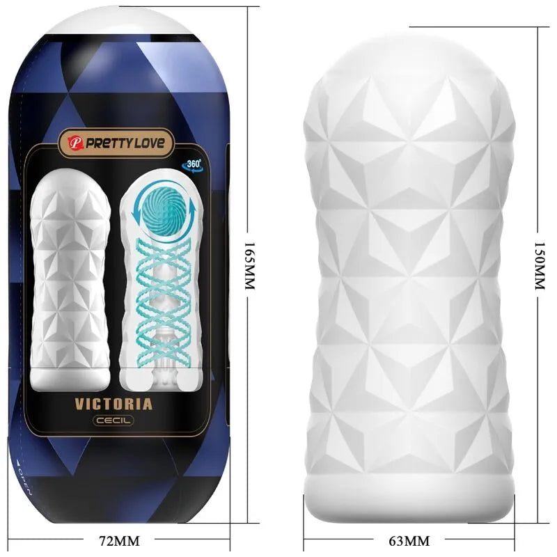 Masturbateur Transparent Rotatif Réutilisable Tpr