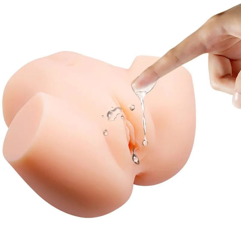 Masturbateur Vibrant Réaliste Double Entrée Portable