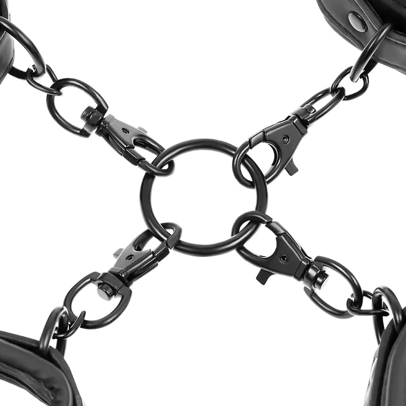 Menottes Bdsm Cuir Vegan Confort Réglable
