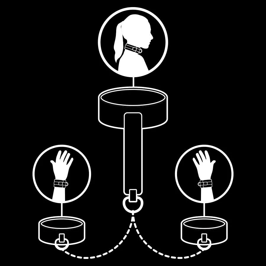Menottes Bdsm En Cuir Végétalien Réglables