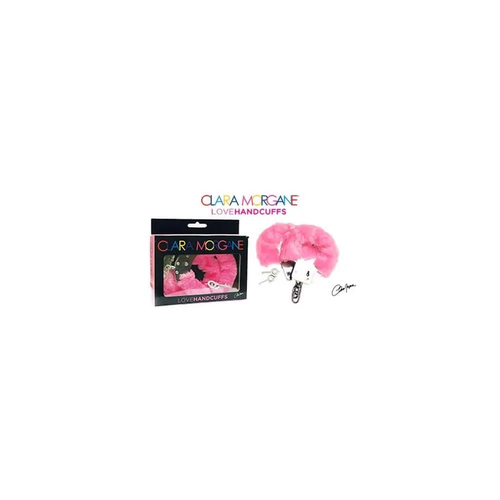 Menottes En Métal Avec Fausse Fourrure Rose Sécurisées