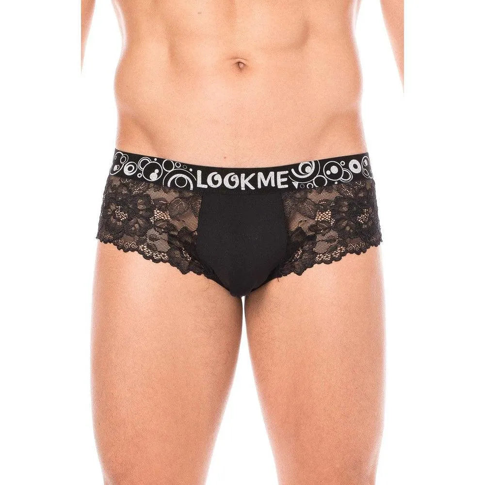 Mini Pant Noir Dentelle Florale Confortable