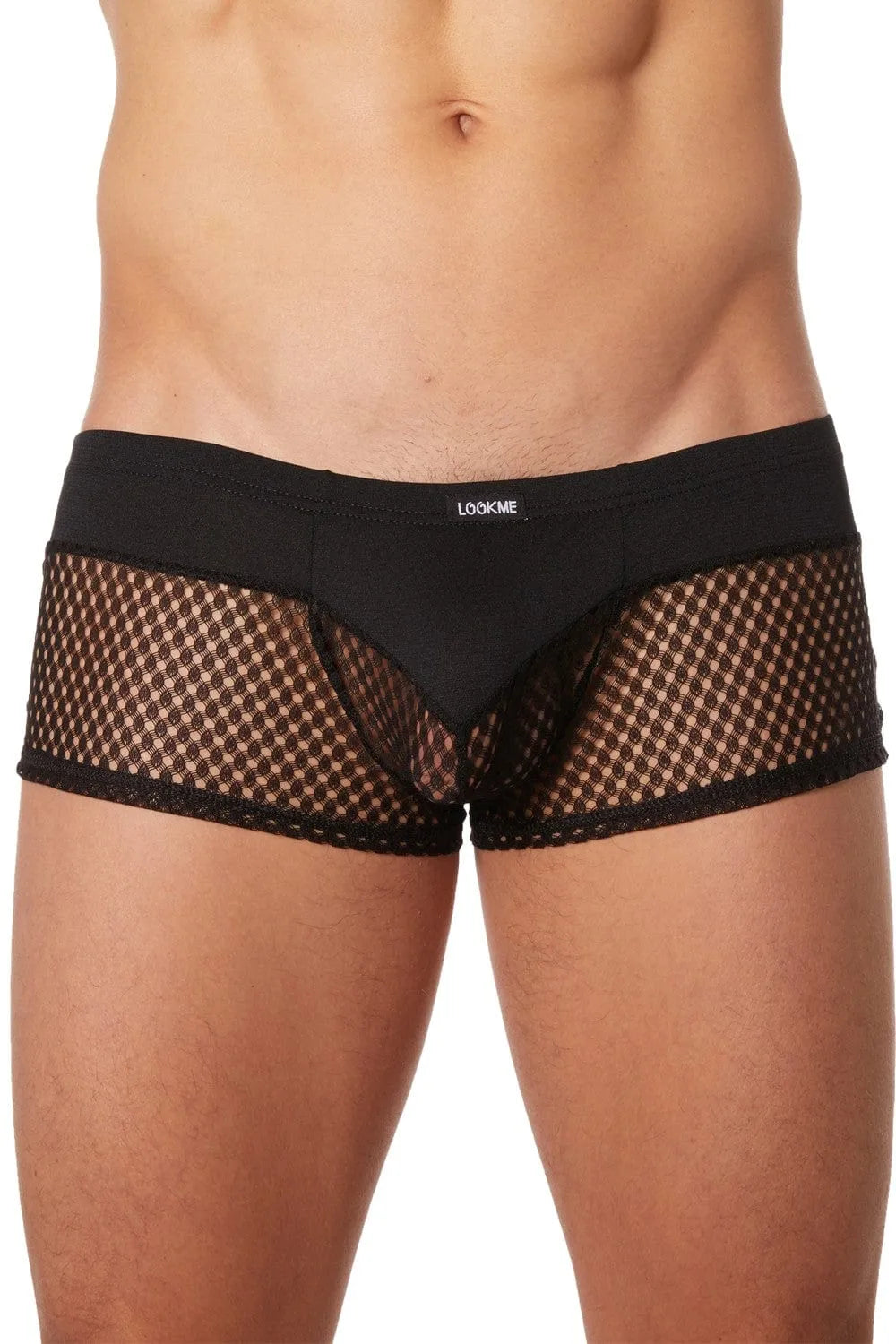 Mini Pant Noir Résille Sexy Lingerie