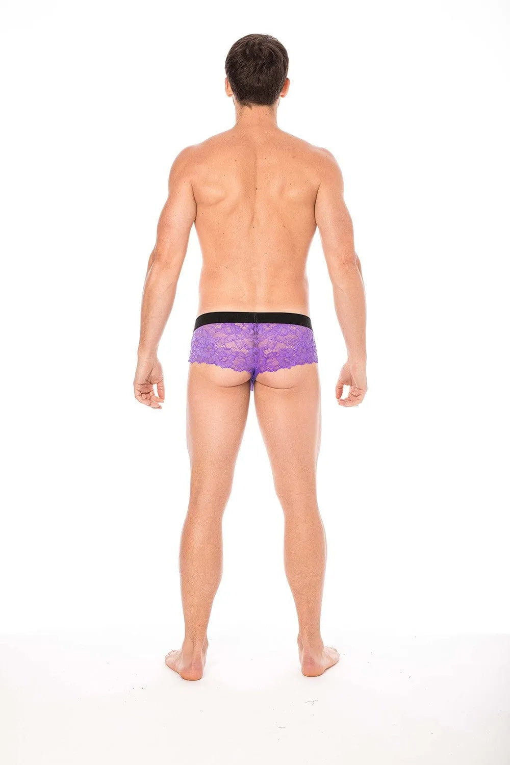 Mini Pant Violet Dentelle Florale Confortable