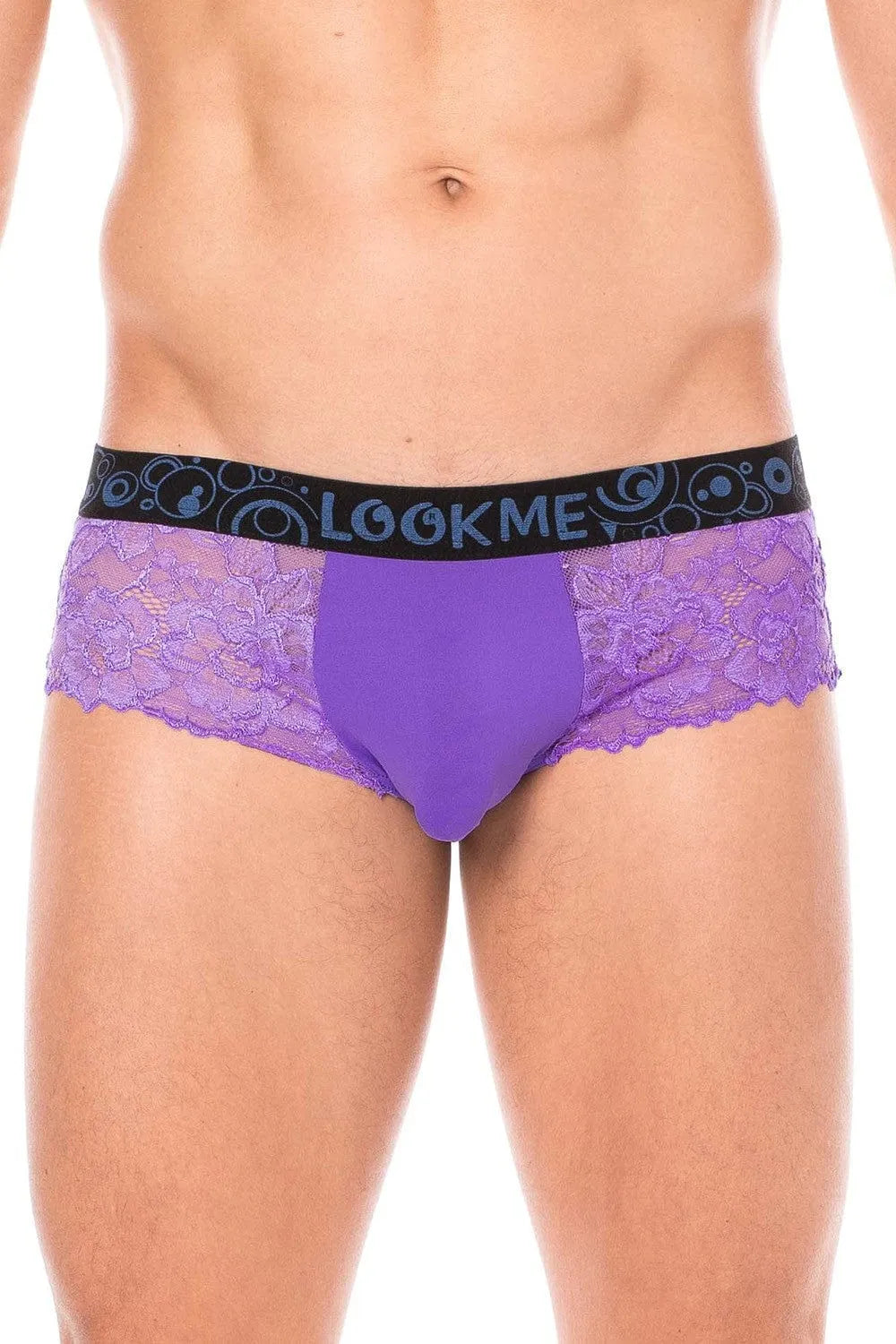 Mini Pant Violet Dentelle Florale Confortable