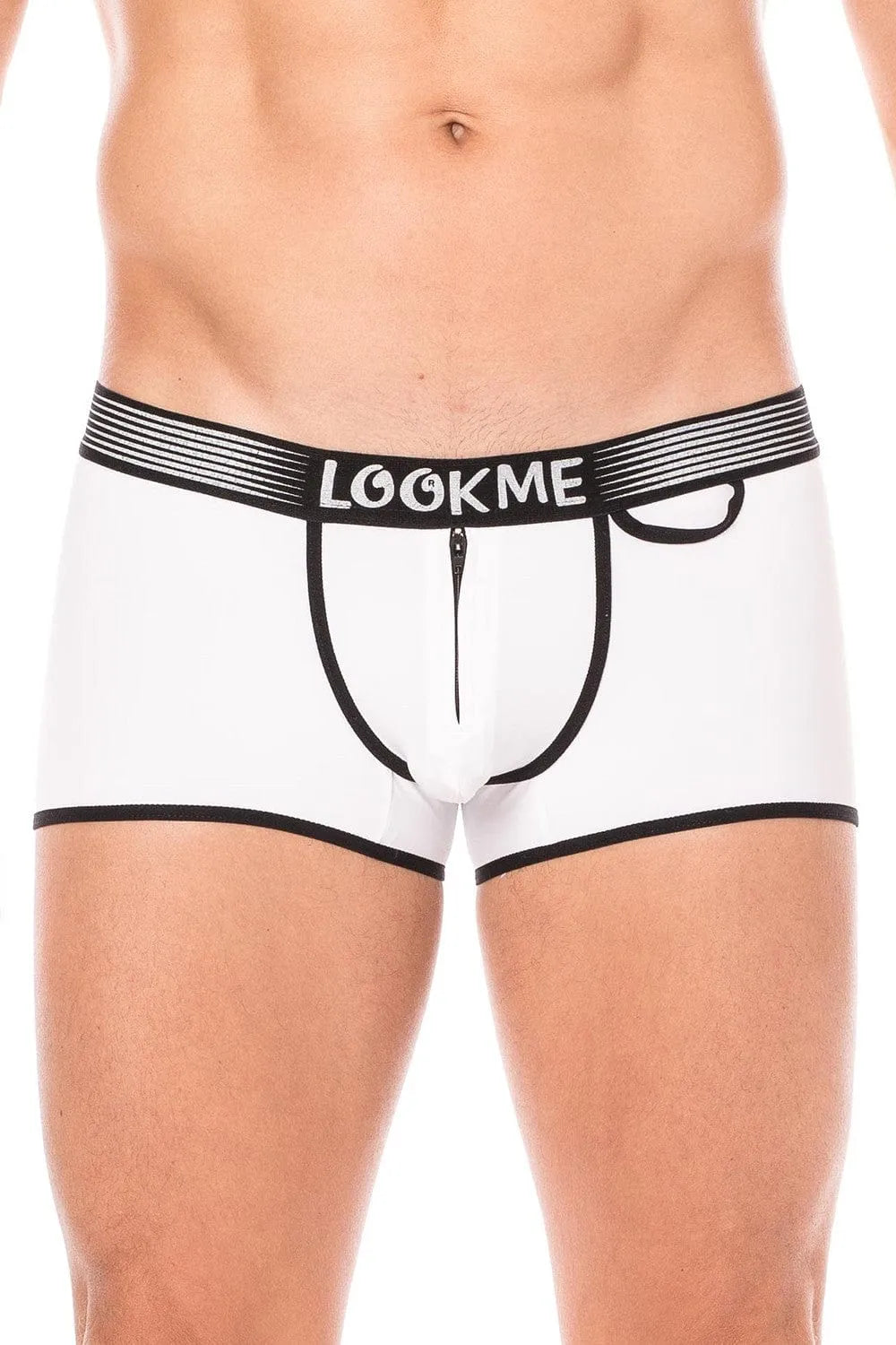 Mini Pants Blanc Tendance Avec Ceinture Élastique Noire