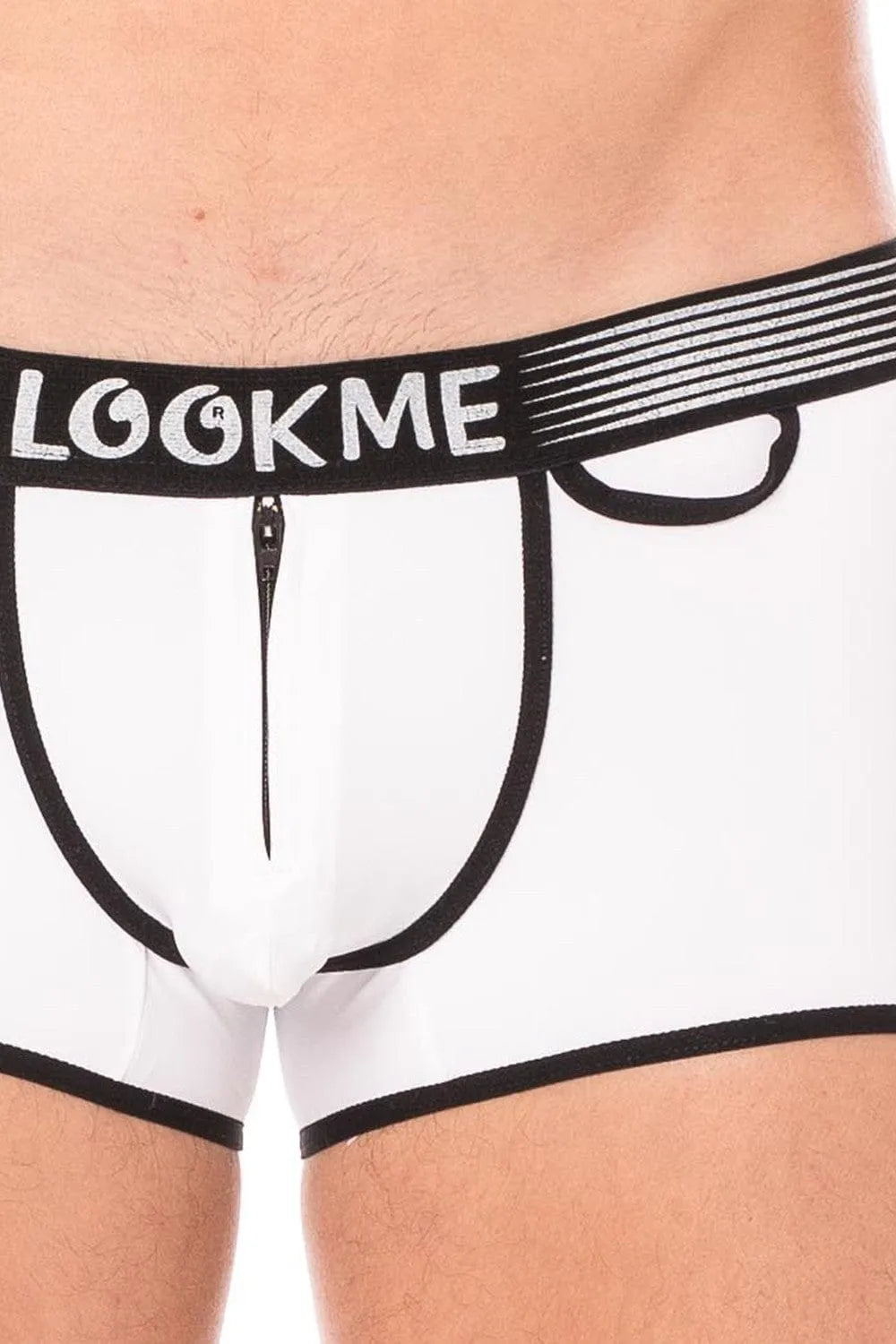 Mini Pants Blanc Tendance Avec Ceinture Élastique Noire