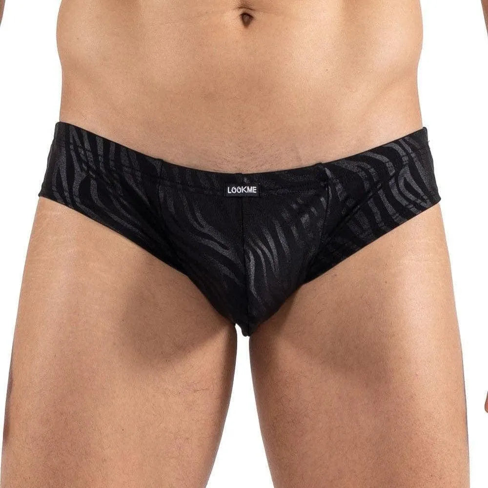 Mini Pants Zébré Noir Pour Hommes Audacieux