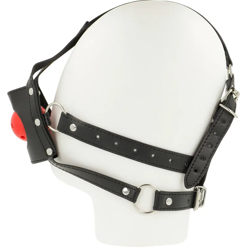 Muselière Cuir Noir Bdsm Réglable