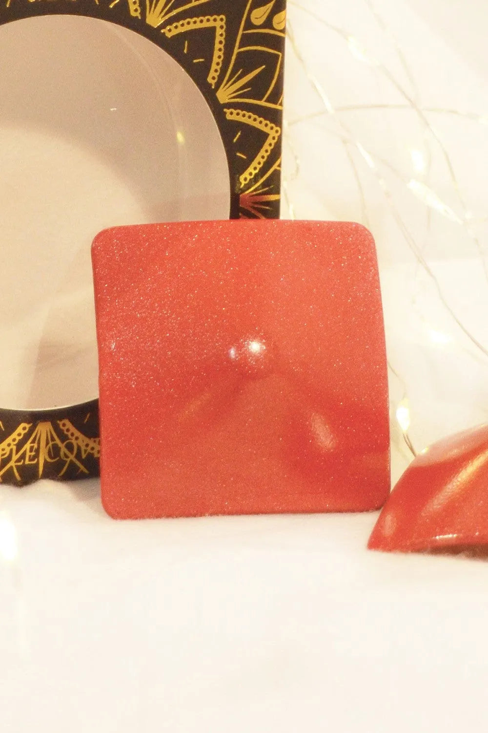 Nipple Covers Métal Rouge Réutilisables Carrés