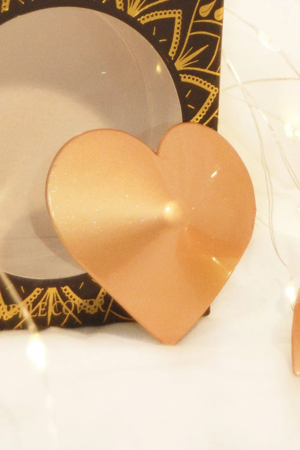 Nipple Réutilisable En Métal Doré Cœur