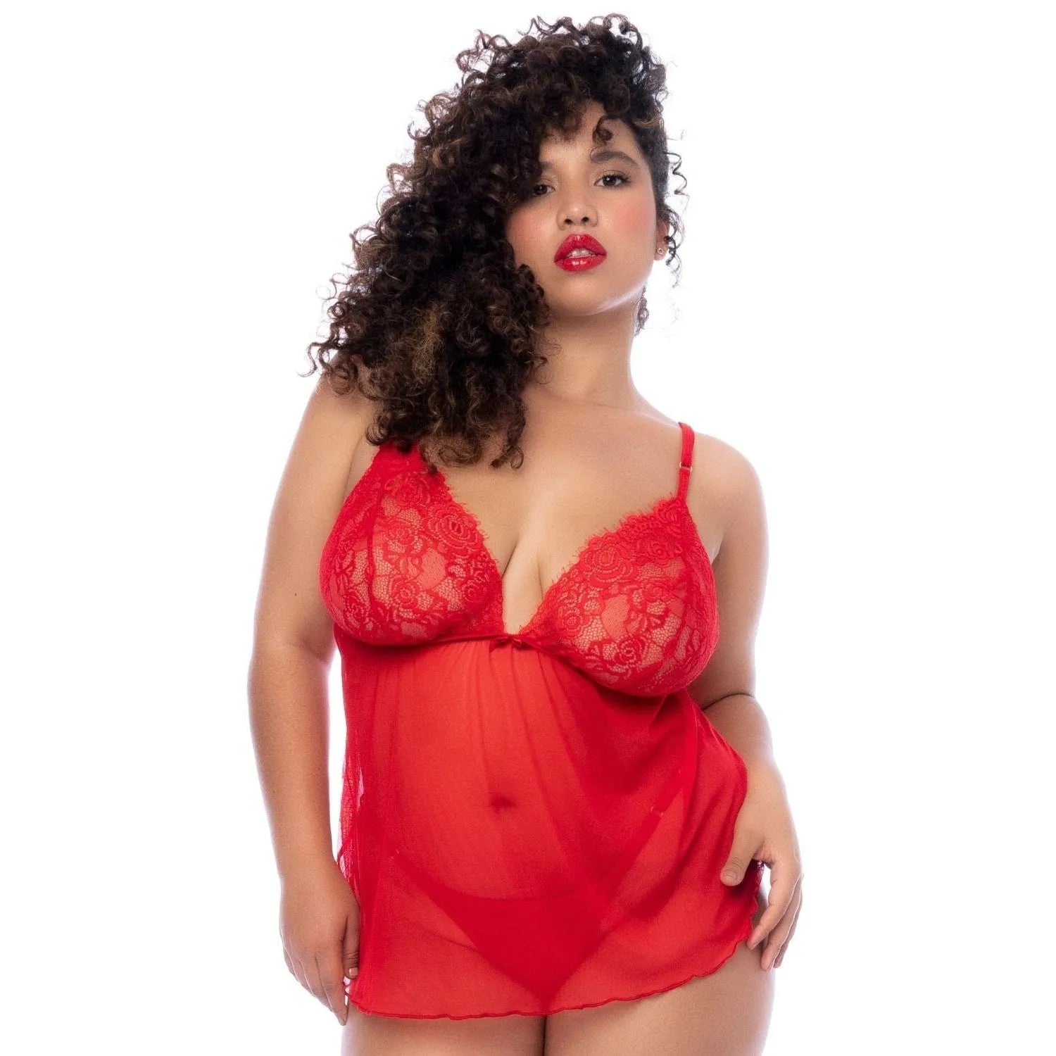 Nuisette Dentelle Cils Silhouette Ample Romantique