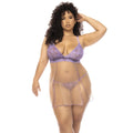 Nuisette Grande Taille Dentelle Tulle Transparente