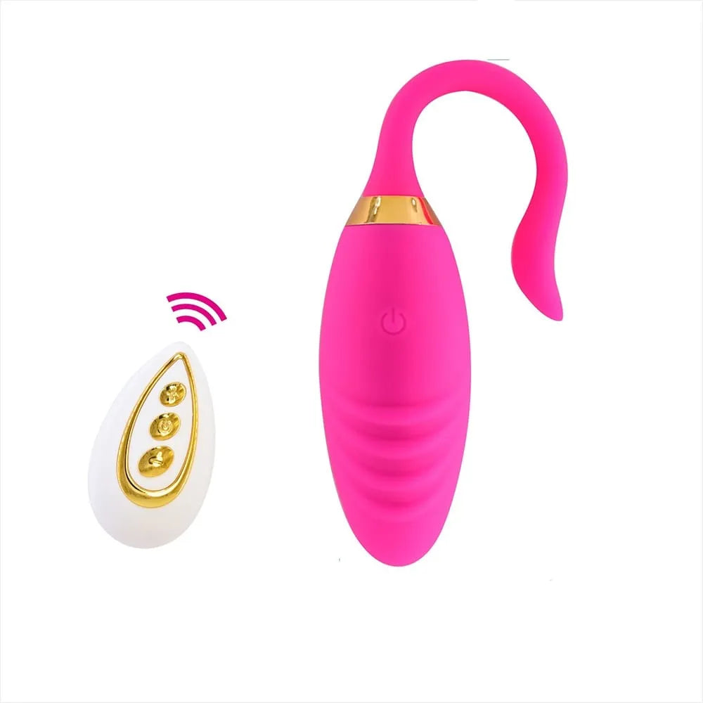 Oeuf Vibrant Fuschia Télécommandé Silicone 10 Modes