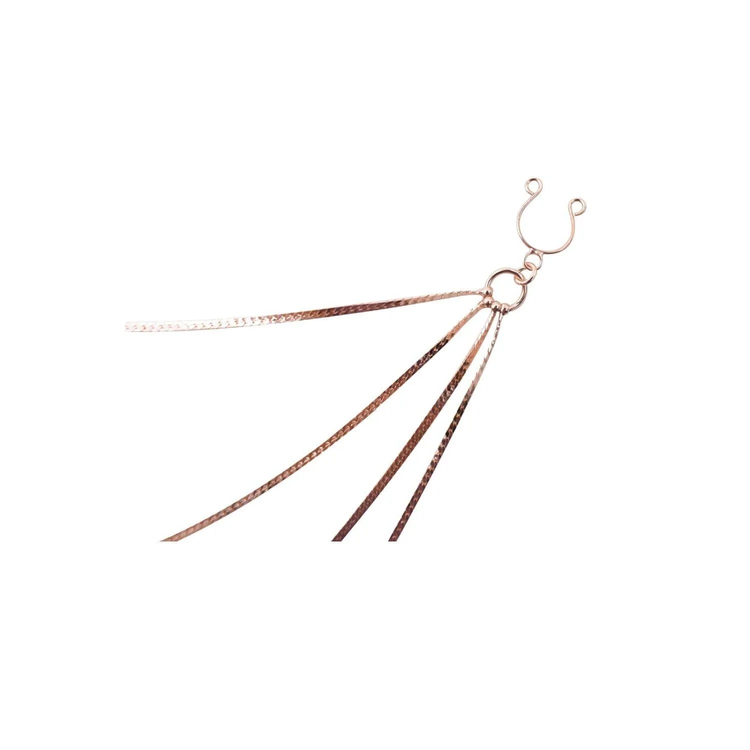 Parure Bijoux Corps Pinces Tétons Rose Doré