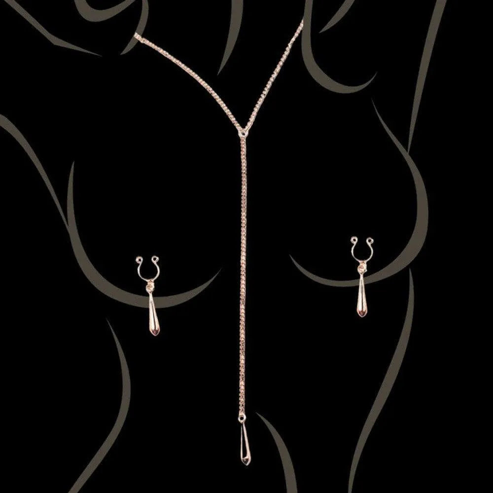 Parure Bijoux Corps Rose Doré Inoxydable