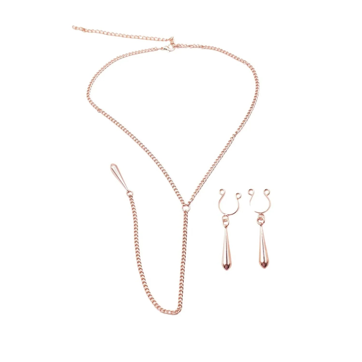 Parure Bijoux Corps Rose Doré Inoxydable