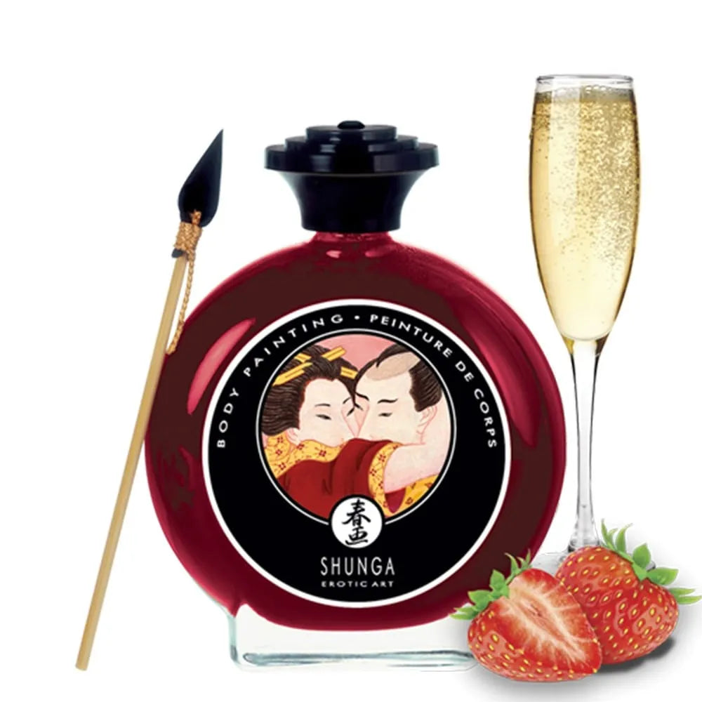 Peinture De Corps Comestible Fraise Vin Pétillant
