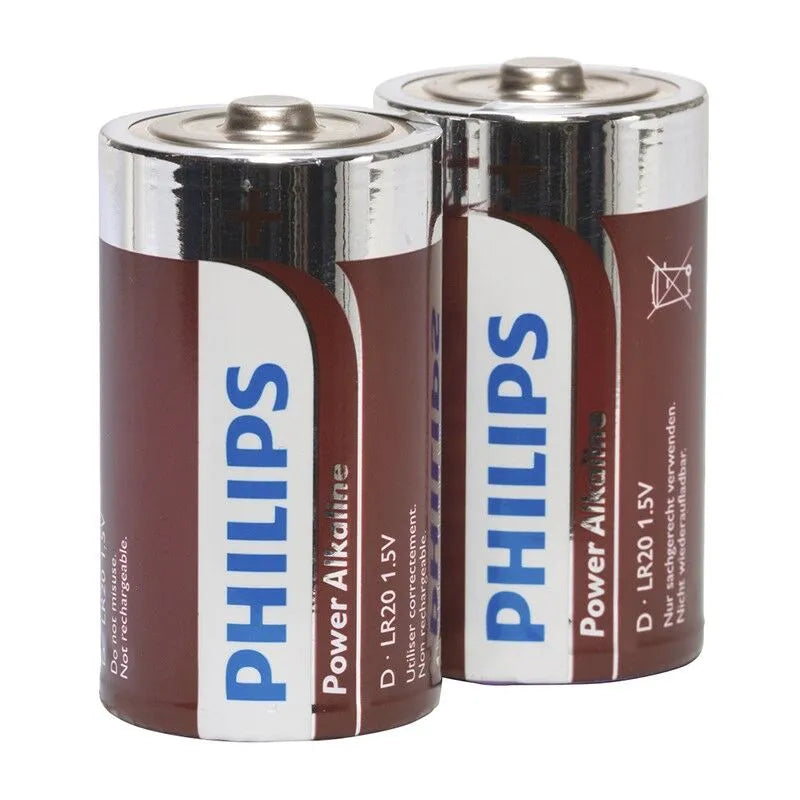 Piles Alcalines D Philips Pour Systèmes Audio Et Lampes De Poche