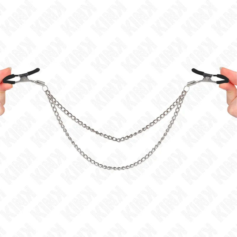 Pinces À Tétons Bdsm En Métal Et Silicone