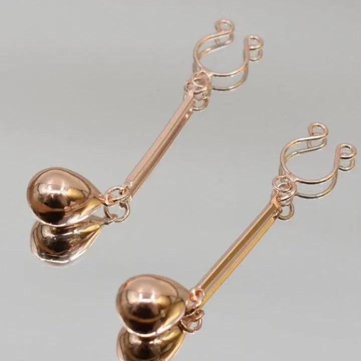 Pinces Tétons Rose Doré En Acier Inoxydable