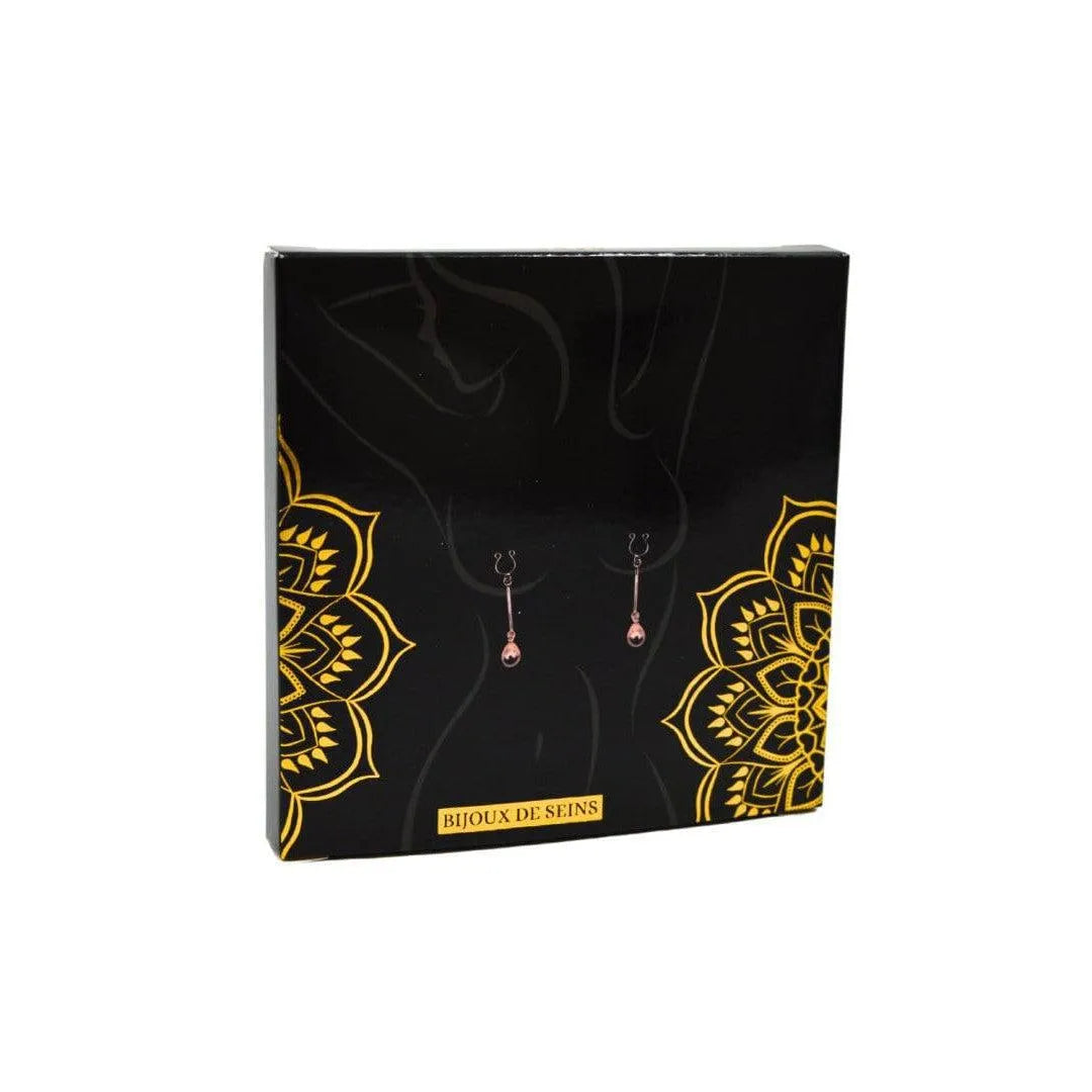 Pinces Tétons Rose Doré En Acier Inoxydable