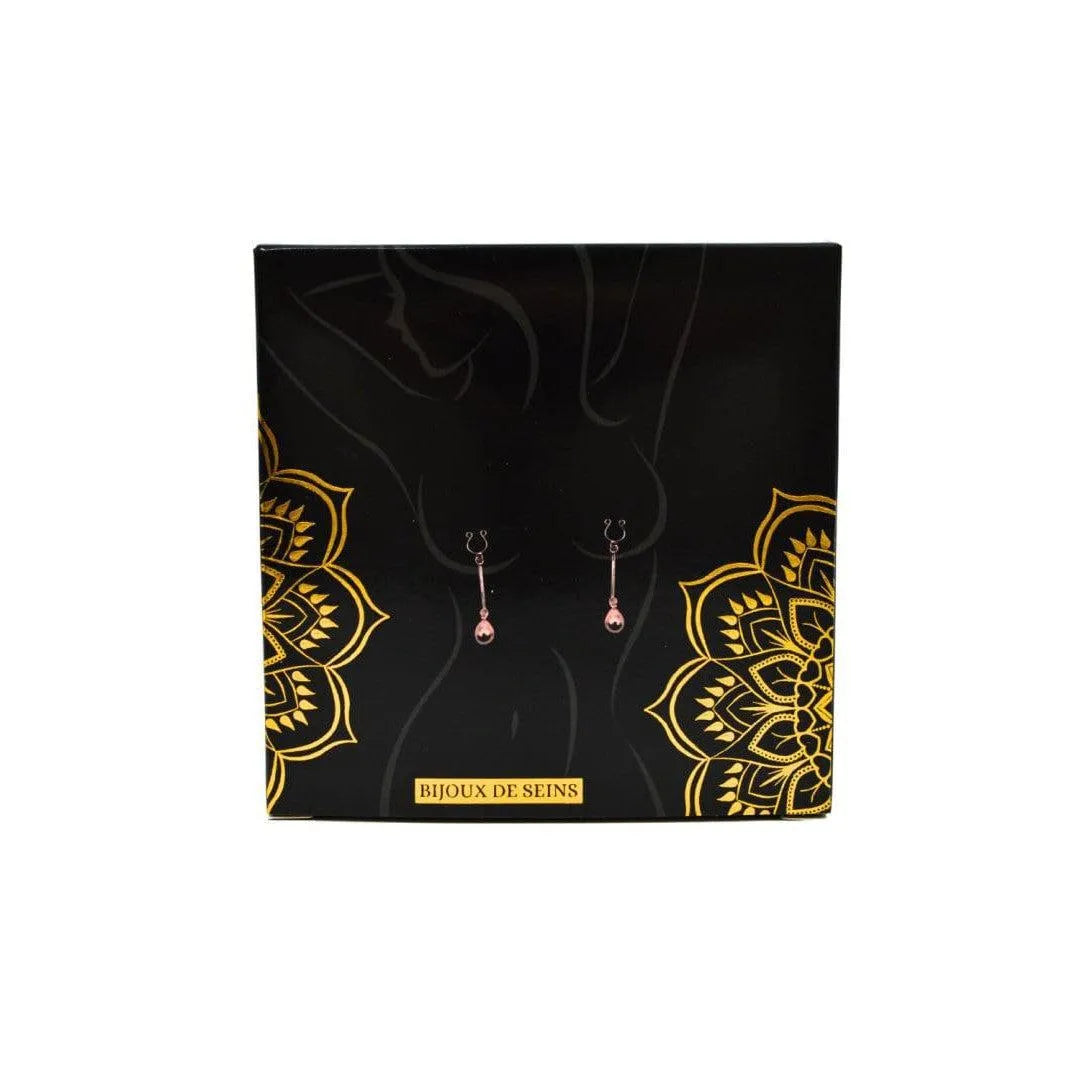 Pinces Tétons Rose Doré En Acier Inoxydable