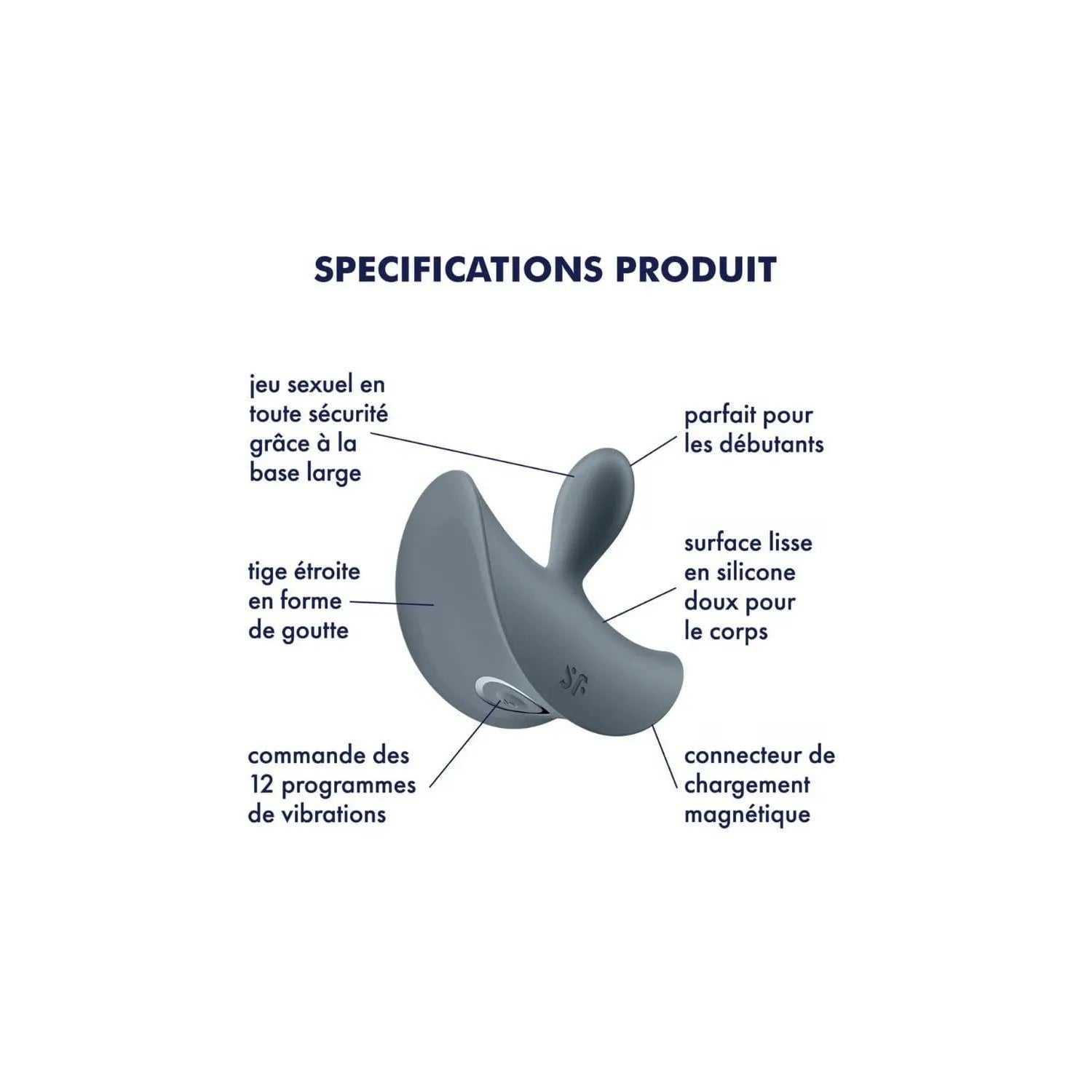 Plug Anal Débutant Silicone Vibrations Étanche