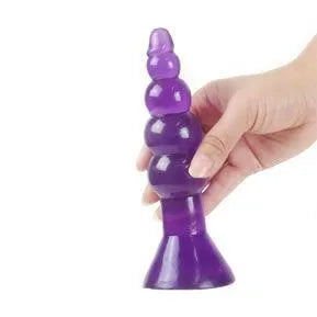 Plug Anal En Gelatina Lilas Avec Ventouse