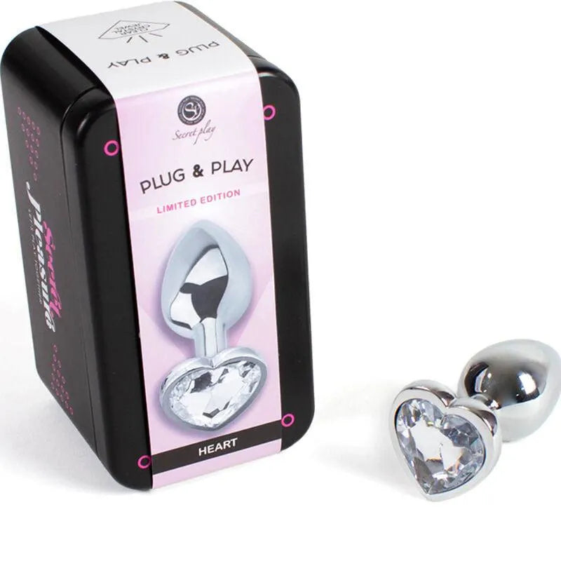 Plug Anal En Métal Ultra-Lisse Cristal Clair
