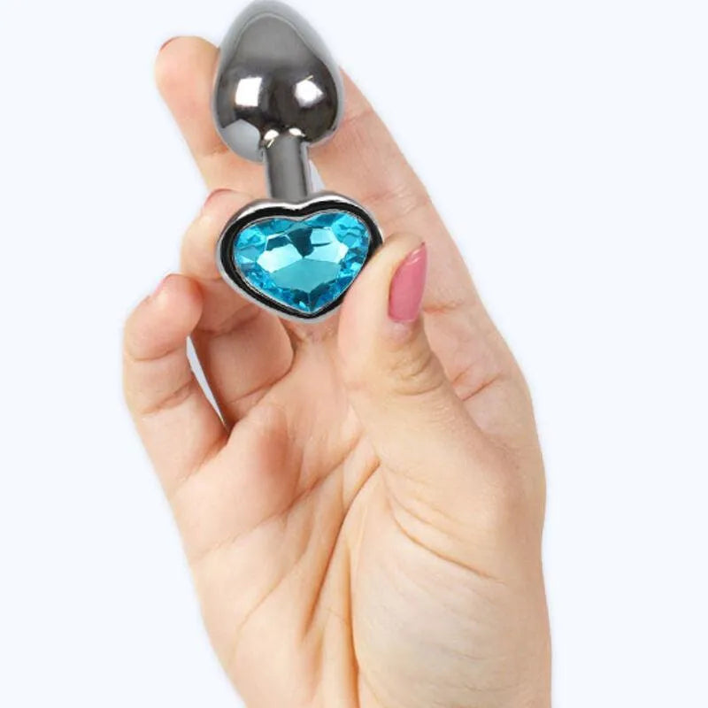 Plug Anal Métal Bleu 7 Cm