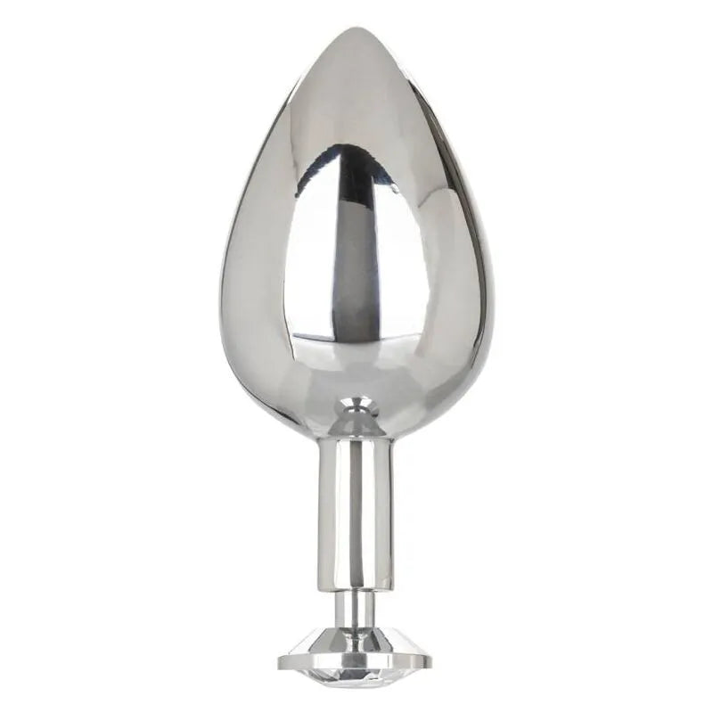 Plug Anal Métal Xl Avec Rehausseur Silicone