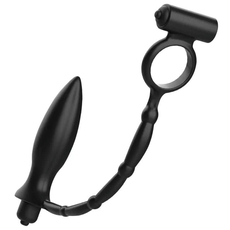 Plug Anal Silicone Débutant Avec Cockring