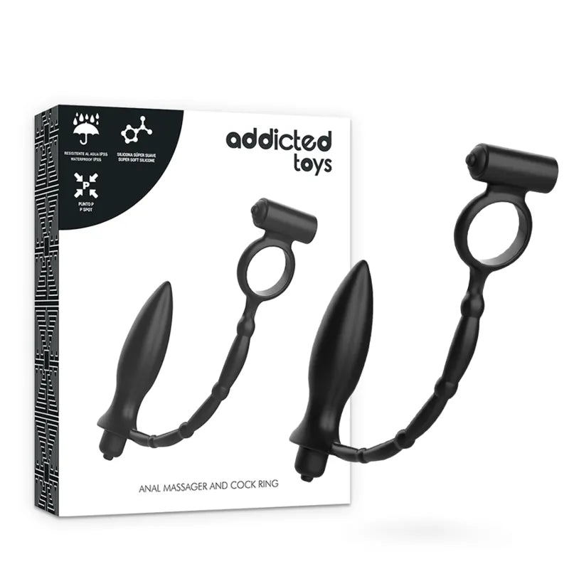 Plug Anal Silicone Débutant Avec Cockring