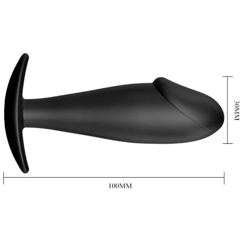 Plug Anal Silicone Noir Avec Poignée