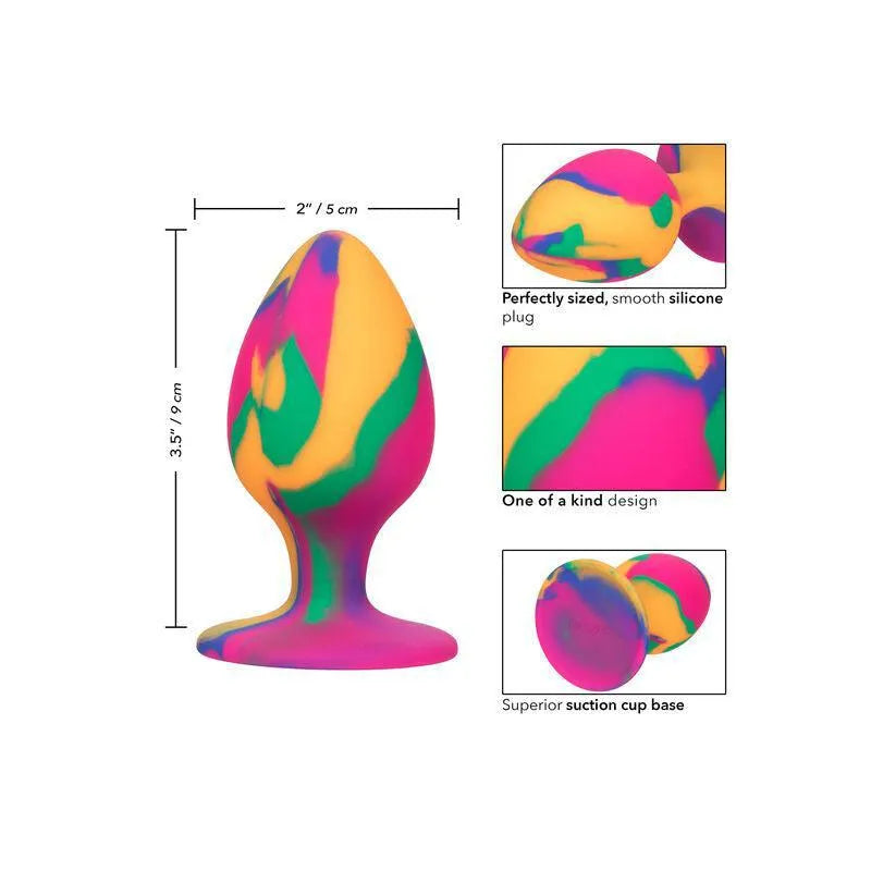 Plug Anal Tie-Dye Silicone Sécurisé