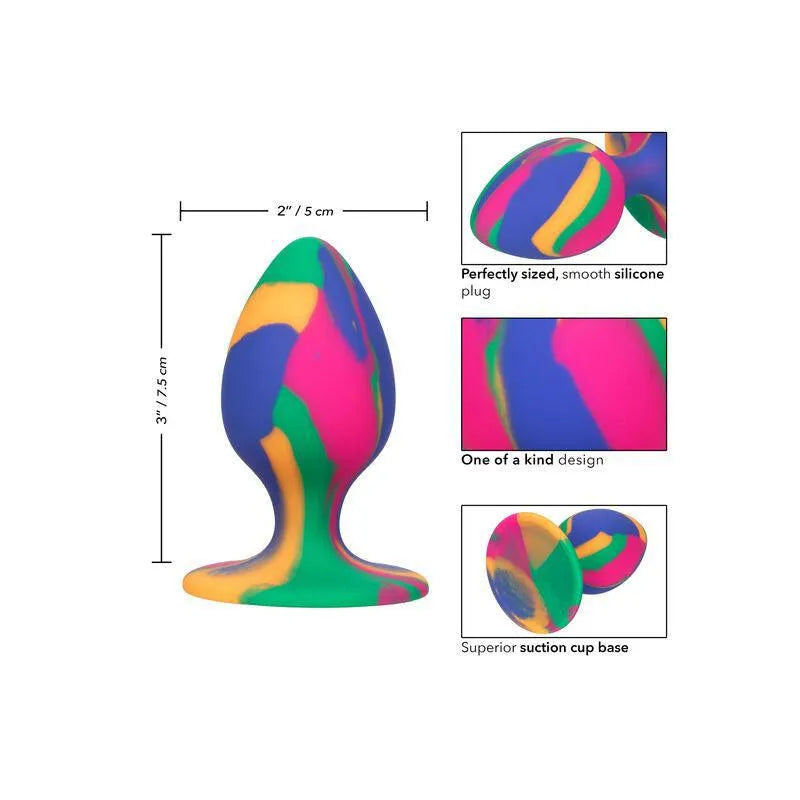 Plug Anal Tie-Dye Silicone Sans Phtalates