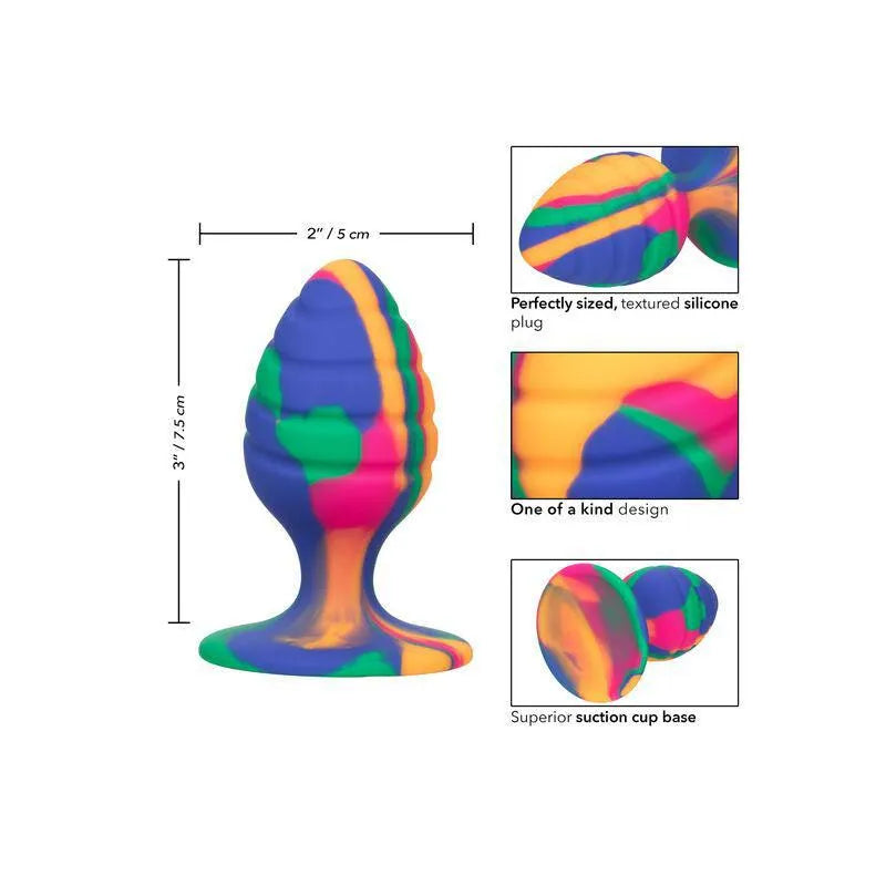 Plug Anal Tie-Dye Silicone Sans Phtalates