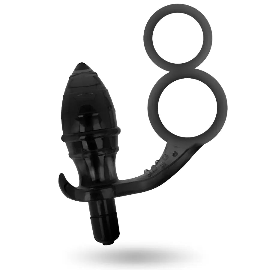 Plug Anal Vibrant Avec Anneau Pénien Tpr
