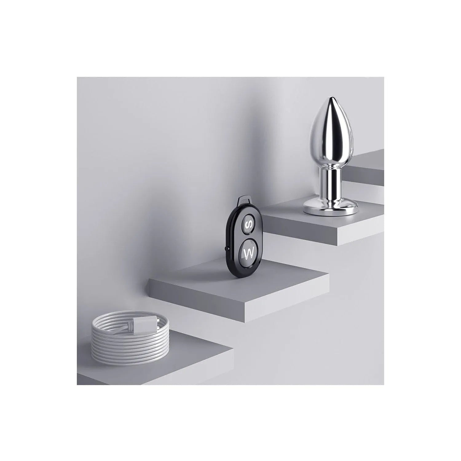 Plug Anal Vibrant En Acier Inoxydable Avec Télécommande