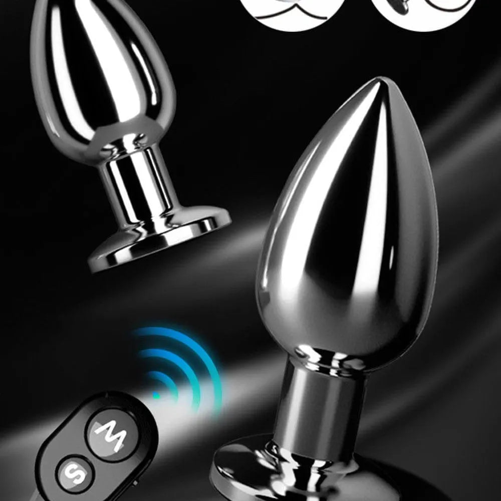 Plug Anal Vibrant En Acier Inoxydable Avec Télécommande