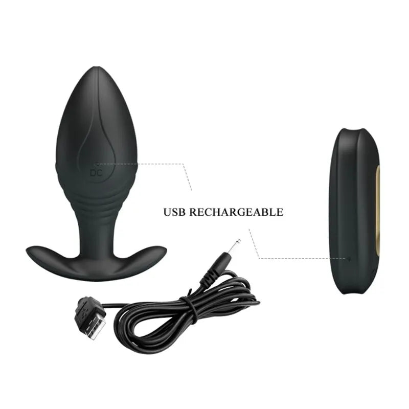 Plug Anal Vibrant En Silicone Noir