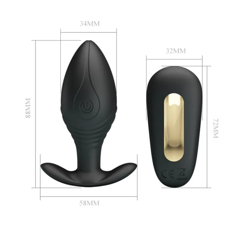 Plug Anal Vibrant En Silicone Noir