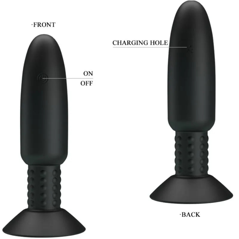 Plug Anal Vibrant Silicone Noir Rechargeable