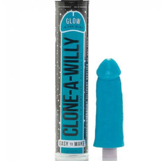 Réplique Pénis Silicone Bleu Luminescent