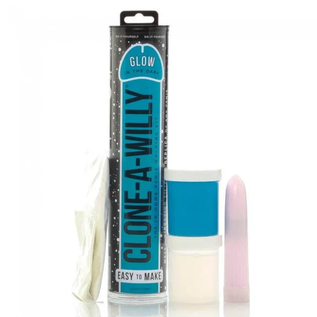 Réplique Pénis Silicone Bleu Luminescent