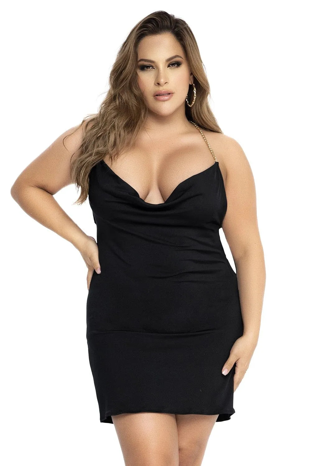 Robe Noire Grande Taille Avec String Assorti