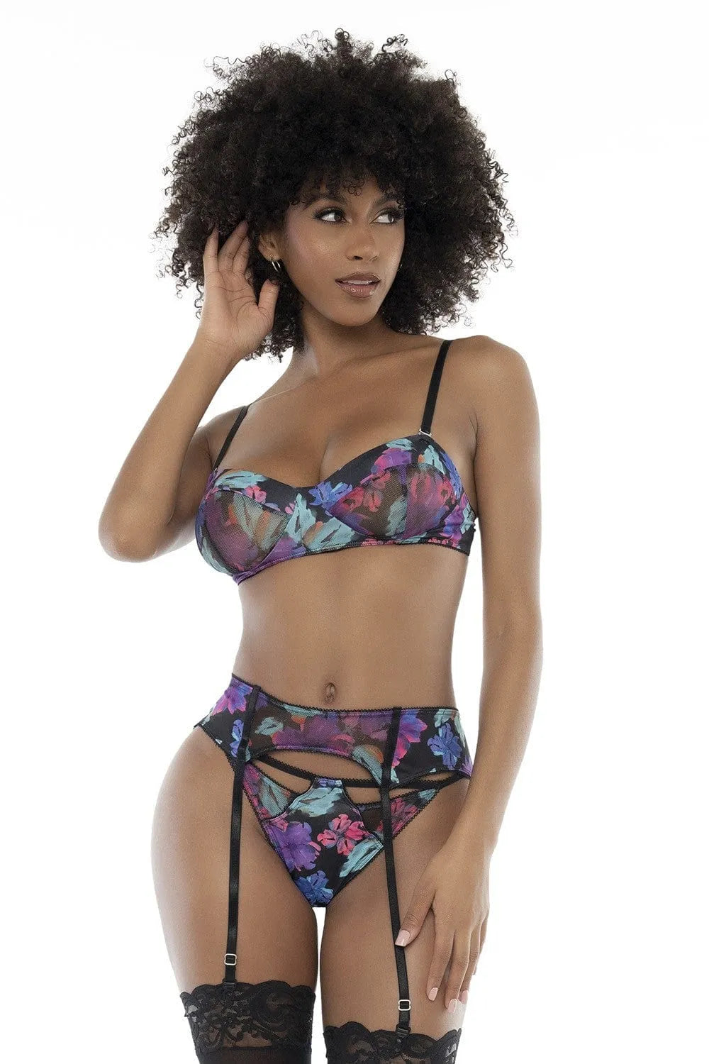 Sensual Ensemble Lingerie Florale Exotique
