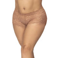 Shorty Grande Taille Dentelle Taupe Douce