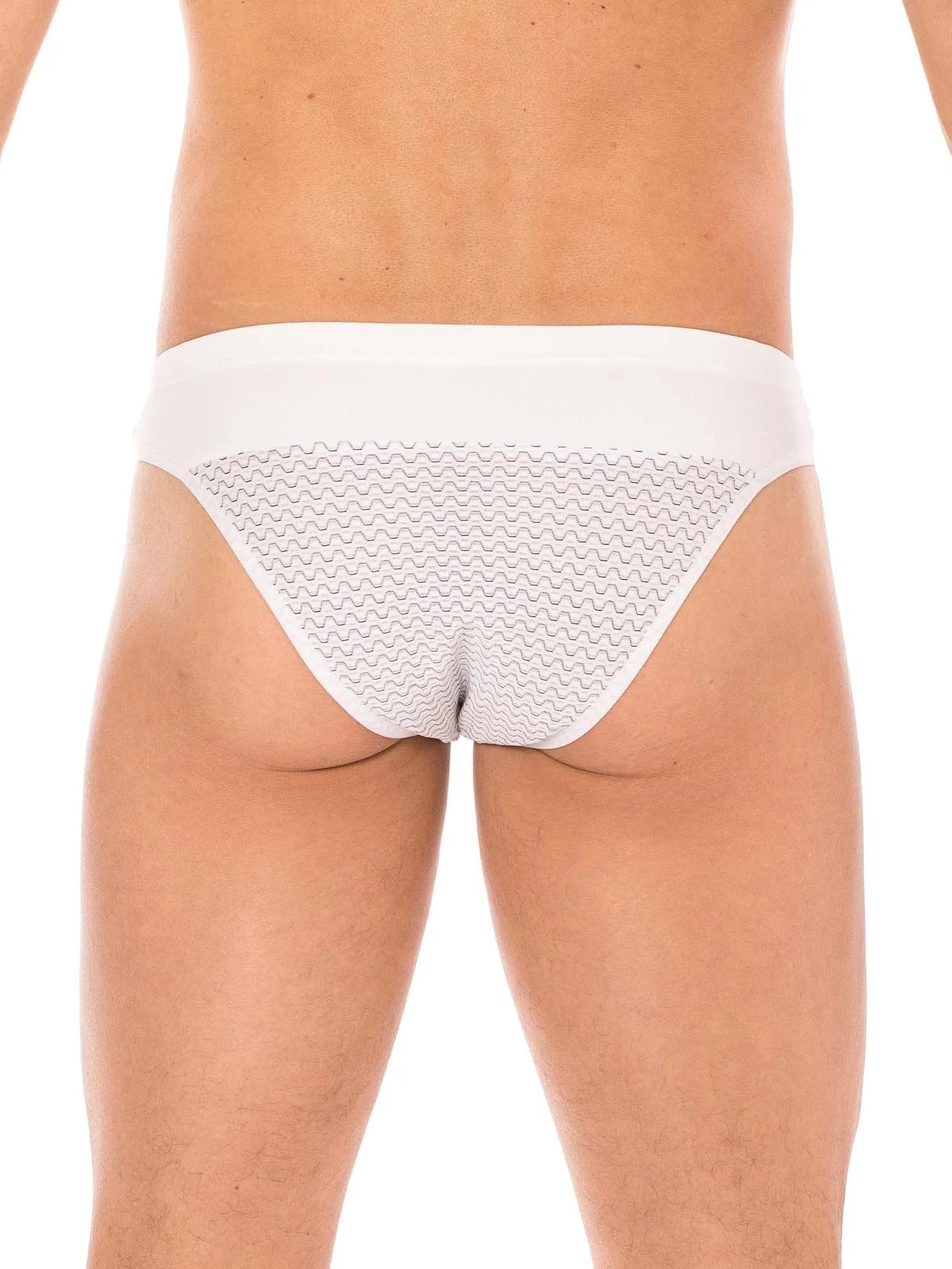 Slip Blanc Géométrique Confortable Homme